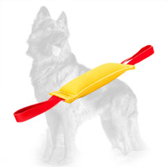 French Linen German-Shepherd Bite Tug with Two Functional Handles