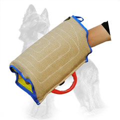 Stitched Jute German-Shepherd Puppy Bite Sleeve with Handle