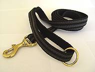Gentle feel100% cotton i-grip dog leash with power-rubber lines