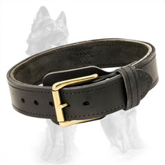 Adjustable Strong Two Ply Leather German-Shepherd Collar