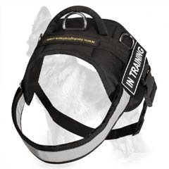Pulling Nylon German-Shepherd Dog Harness With  Reflective Chest Strap