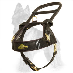 Guide Leather German-Shepherd Harness with Long Handle