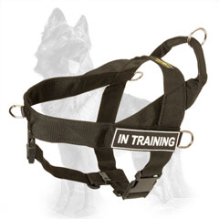 Professional Training Nylon German-Shepherd Harness with ID Patches