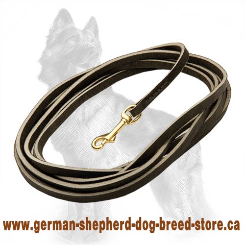The Best Tracking Leather German-Shepherd Dog Leash With  Brass Snap Hook