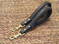 Short leather dog leash