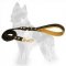 Braided Handcrafted Leather Dog Leash With Nappa Padded Handle