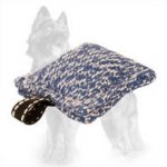 Compact French Linen German Shepherd Bite Tug with Small Loop