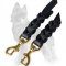 German Shepherd Braided Leather Dog Coupler