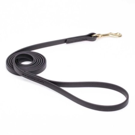Black Biothane German Shepherd Leash for Walking, Tracking