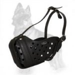 Leather German Shepherd Muzzle for Walking and Training