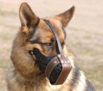 Training Leather dog muzzle For German Shepherd-Working Muzzle M55