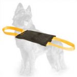 Training Leather German Shepherd Bite Tug with Two Handles