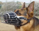Full Padded Wire Dog Muzzle for German Shepherd-Cage Dog Muzzles