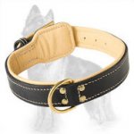 Royal Nappa Padded Hand Made Leather Collar for German Shepherd