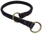 Top Rolled Leather Dog Collar/Choke Collar for German Shepherd
