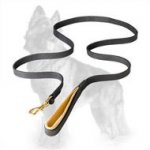 Leather Dog Leash With Support Material On The Handle - 6' LEASH