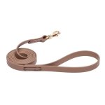 Khaki Waterproof German Shepherd Leash Made of Biothane
