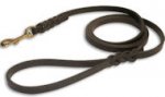 K9 Leather Dog Leash 1/2" wide for GSD
