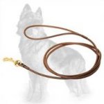 Round Leather German Shepherd Leash for Dog Shows