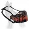 Hand Painted Leather Muzzle With Flames