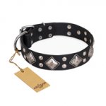 "Smart Geometry" FDT Artisan Studded Leather German Shepherd Collar