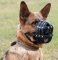 Ventilation leather dog muzzle for German Shepherd