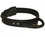 1 3/4 inch LEATHER DEPLOYMENT COLLAR for German Shepherd
