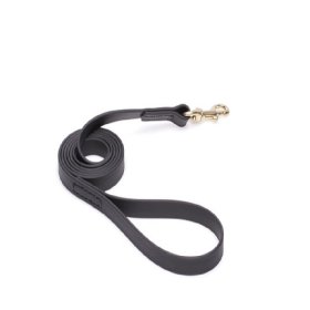 Black Waterproof German Shepherd Leash Made of Biothane