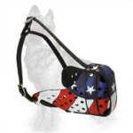 American Pride Painted Leather German Shepherd Muzzle