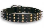 Spikes&Studs Black collar 26'' for GSD /26 inch dog collar-S59