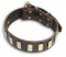 Handmade GSD Shepherd Brown dog collar 18 inch/18'' collar-S33p