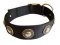 Walking Nylon Dog collar with silver conchos