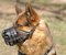 Police Style Leather Light Weight Ventilation dog muzzle - k9