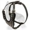German Shepherd Studded Leather Dog Harness With Pyramids
