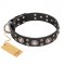"Vintage Necklace" FDT Artisan Studded Black Leather German Shepherd Collar