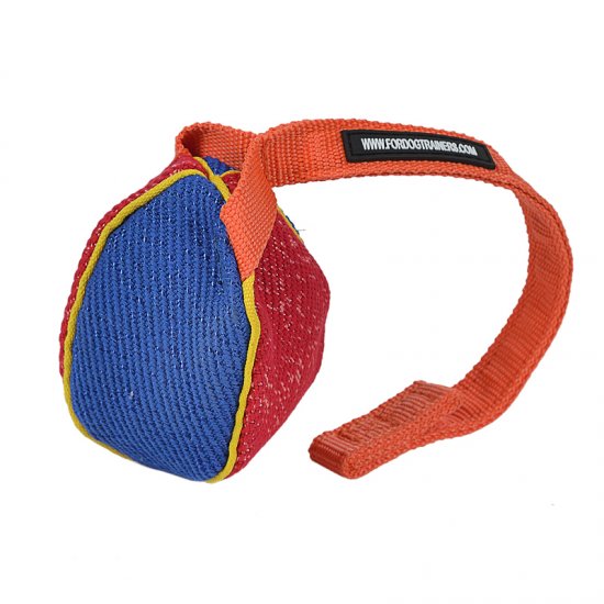 "Funny Play" French Linen Bite Tug for Puppies and Small German Shepherd - 3 x 4 inch (8 x 10 cm)