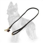 Handcrafted leather dog leash width 1/2 inch with solid brass