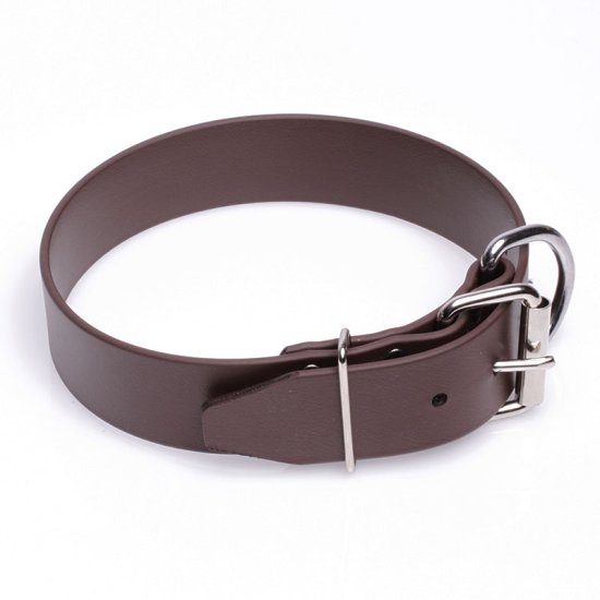 Extra Wide Brown Biothane German Shepherd Collar