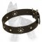 Blooming Leather German Shepherd Collar with Nickel Plated Studs