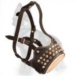 Padded And Studded Muzzle for German Shepherd