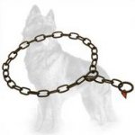Herm Sprenger Fur Saver Choke Collar of Black Stainless Steel for German Shepherd