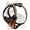 Flames Painted Leather German Shepherd Harness