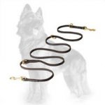 Multifunctional German Shepherd Leash Made of Soft English Leather