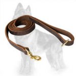 Stitched Leather German Shepherd Leash 6 ft