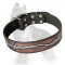 Barbed Wire Hand Painted Leather German Shepherd Dog Collar