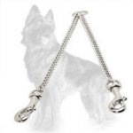 Herm Sprenger Chain Coupler Chrome Plated for Walking 2 German Shepherds