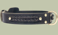 Center D-Ring Leather Collar for German Shepherd