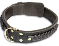 Quality GSD black Shepherd dog collar 18 inch/18'' collar-C55s33
