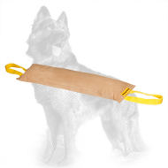 Large Leather German Shepherd Bite Tug with Two Handles