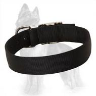 Nickel Plated Hardware Nylon Collar for German Shepherd